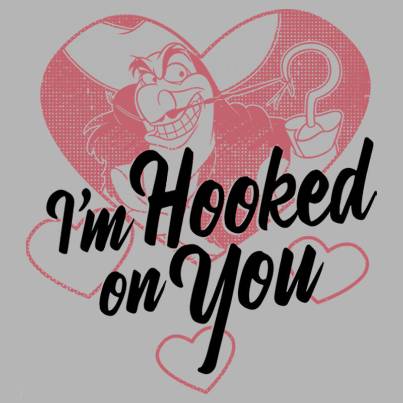 Men's Peter Pan Valentine's Day Captain Hook I'm Hooked on You Pull Over Hoodie