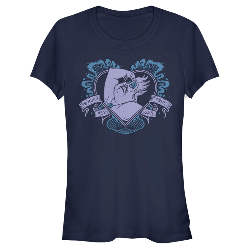 Junior's The Little Mermaid Ursula So Much For True Love Heart T-Shirt