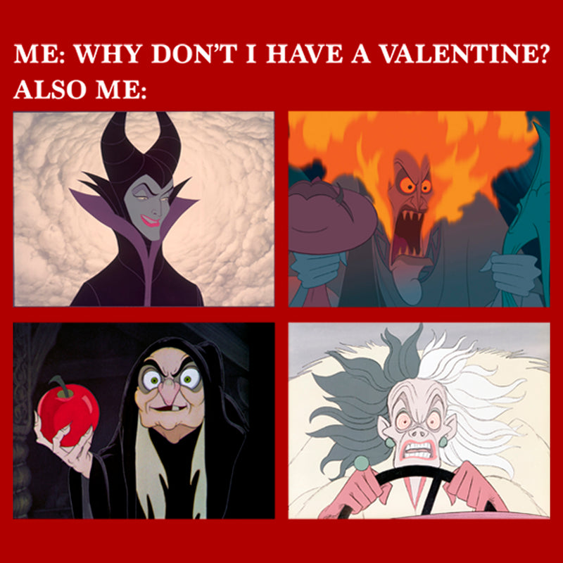 Men's Disney Villains Valentine's Day Meme EVIL T-Shirt