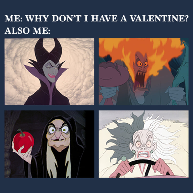 Men's Disney Villains Valentine's Day Meme EVIL Long Sleeve Shirt