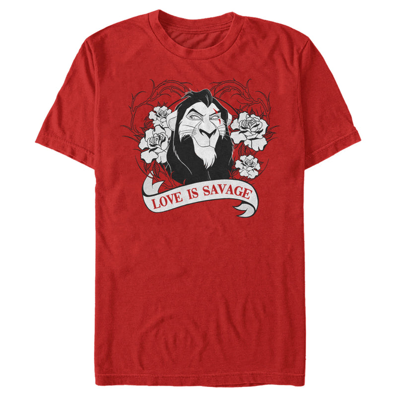 Men's Lion King Scar Valentine's Day Love is Savage T-Shirt