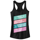 Junior's Disney Princesses Motto Racerback Tank Top