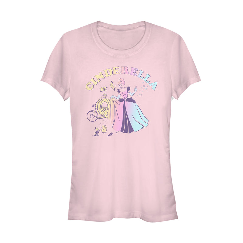 Junior's Cinderella Rainbow Scene T-Shirt