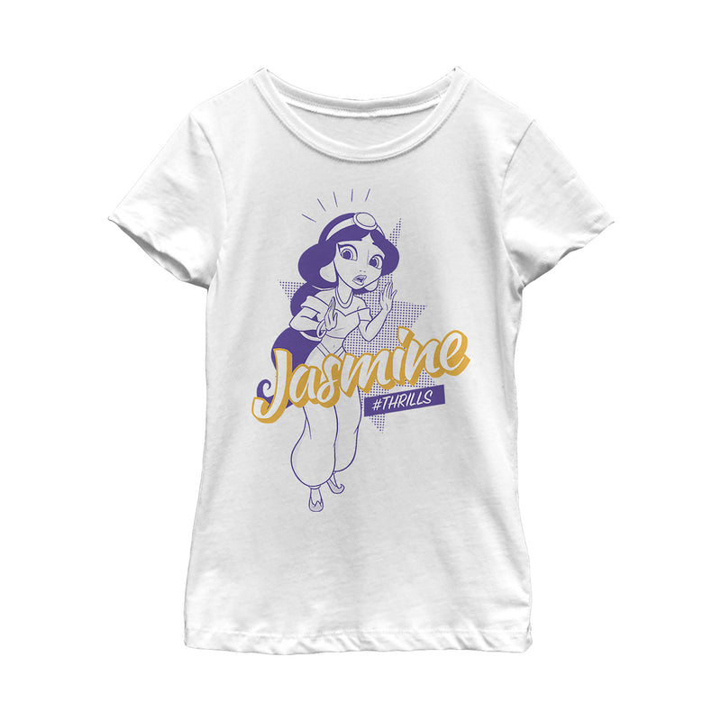 Girl's Aladdin Jasmine Thrills Pop Art T-Shirt