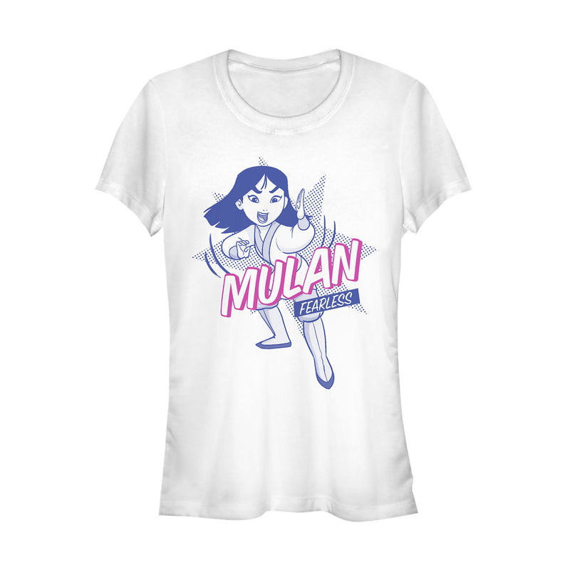 Junior's Mulan Fearless Pop Art T-Shirt
