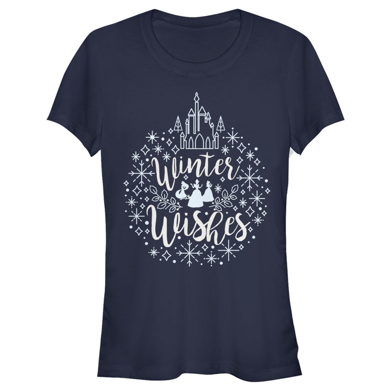 Junior's Snow White and the Seven Dwarfs Princesses Winter Wishes T-Shirt