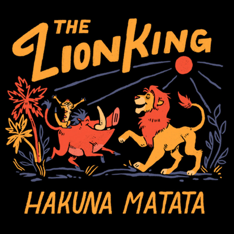 Boy's Lion King Retro Hakuna Matata Dance Pull Over Hoodie