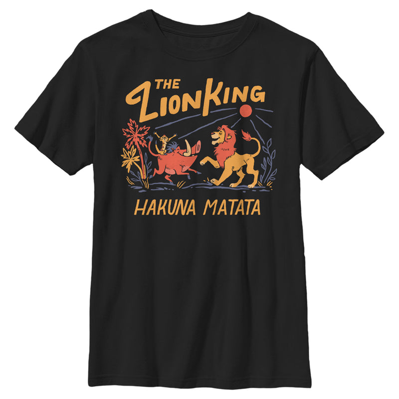 Boy's Lion King Retro Hakuna Matata Dance T-Shirt