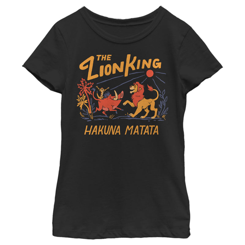 Girl's Lion King Retro Hakuna Matata Dance T-Shirt