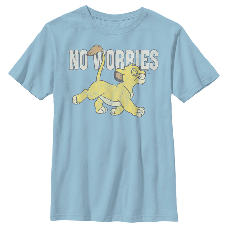 Boy's Lion King Simba No Worries Distressed T-Shirt