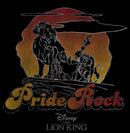 Boy's Lion King Retro Pride Rock Line Art T-Shirt