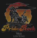 Girl's Lion King Retro Pride Rock Line Art T-Shirt