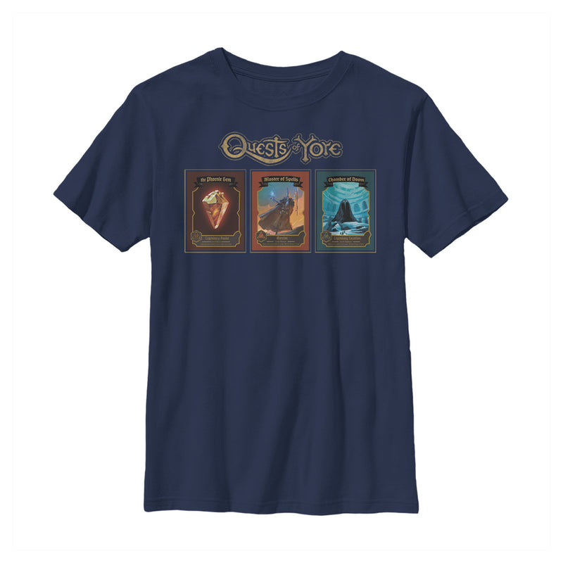 Boy's Onward Quests of Yore Playing Cards T-Shirt