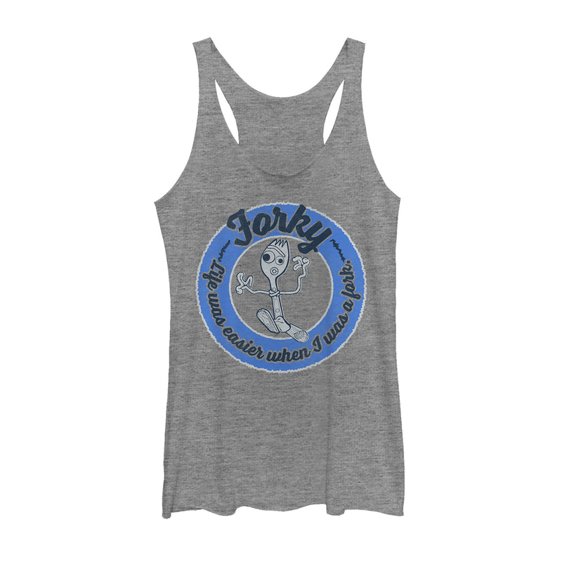 Women's Toy Story Forky Life Was Easy Racerback Tank Top