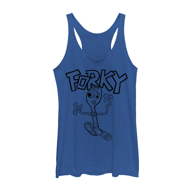 Women's Toy Story Running Forky Racerback Tank Top