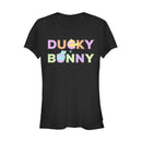 Junior's Toy Story Ducky & Bunny Rainbow Text T-Shirt