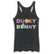 Women's Toy Story Ducky & Bunny Rainbow Text Racerback Tank Top