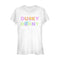 Junior's Toy Story Ducky & Bunny Rainbow Text T-Shirt