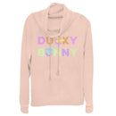 Junior's Toy Story Ducky & Bunny Rainbow Text Cowl Neck Sweatshirt