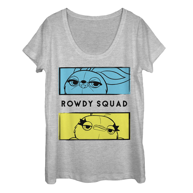 Women's Toy Story Ducky & Bunny Rowdy Panels Scoop Neck