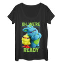 Women's Toy Story Ducky & Bunny Ready Pose Scoop Neck