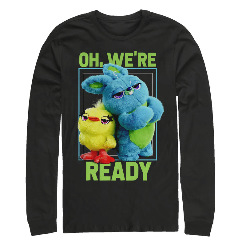 Men's Toy Story Ducky & Bunny Ready Pose Long Sleeve Shirt