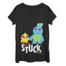 Women's Toy Story Ducky & Bunny Stuck With Us Scoop Neck