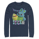 Men's Toy Story Ducky & Bunny Stick With Us BFFs Long Sleeve Shirt