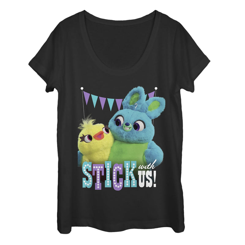 Women's Toy Story Ducky & Bunny Stick With Us BFFs Scoop Neck