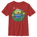 Boy's Toy Story Christmas Alien Wreath T-Shirt