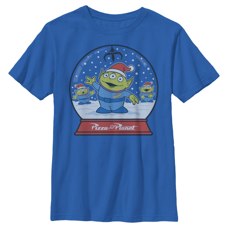 Boy's Toy Story Christmas Alien Snow Globe T-Shirt