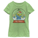 Girl's Toy Story Christmas Alien Snow Globe T-Shirt