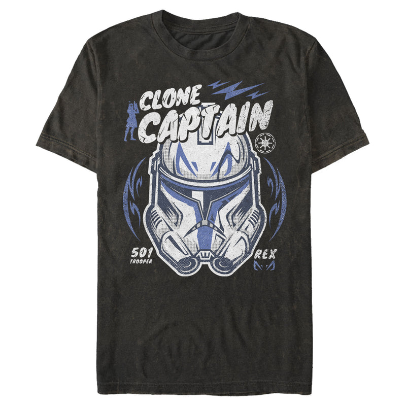 Men's Star Wars: The Clone Wars Captain Head Shot Portrait T-Shirt