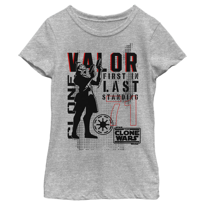 Girl's Star Wars: The Clone Wars Valor First In Last Standing T-Shirt