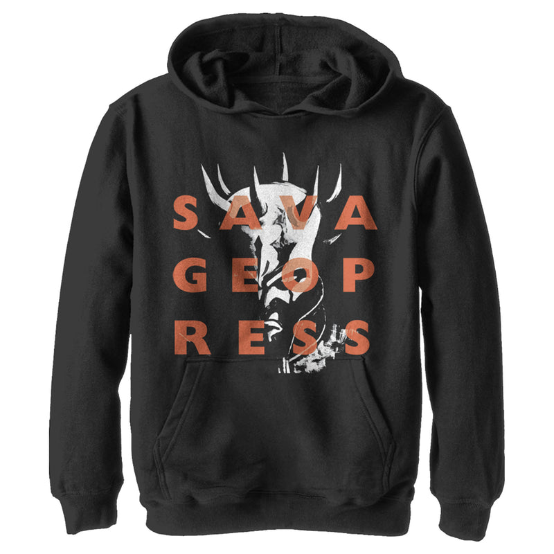 Boy's Star Wars: The Clone Wars Savage Opress Text Overlay Pull Over Hoodie