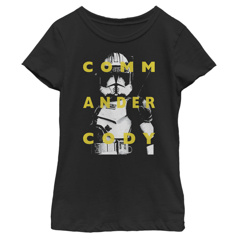 Girl's Star Wars: The Clone Wars Commander Cody Text Overlay T-Shirt