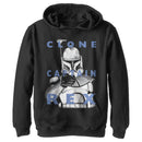Boy's Star Wars: The Clone Wars Clone Captain Rex Front Profile Picture Pull Over Hoodie