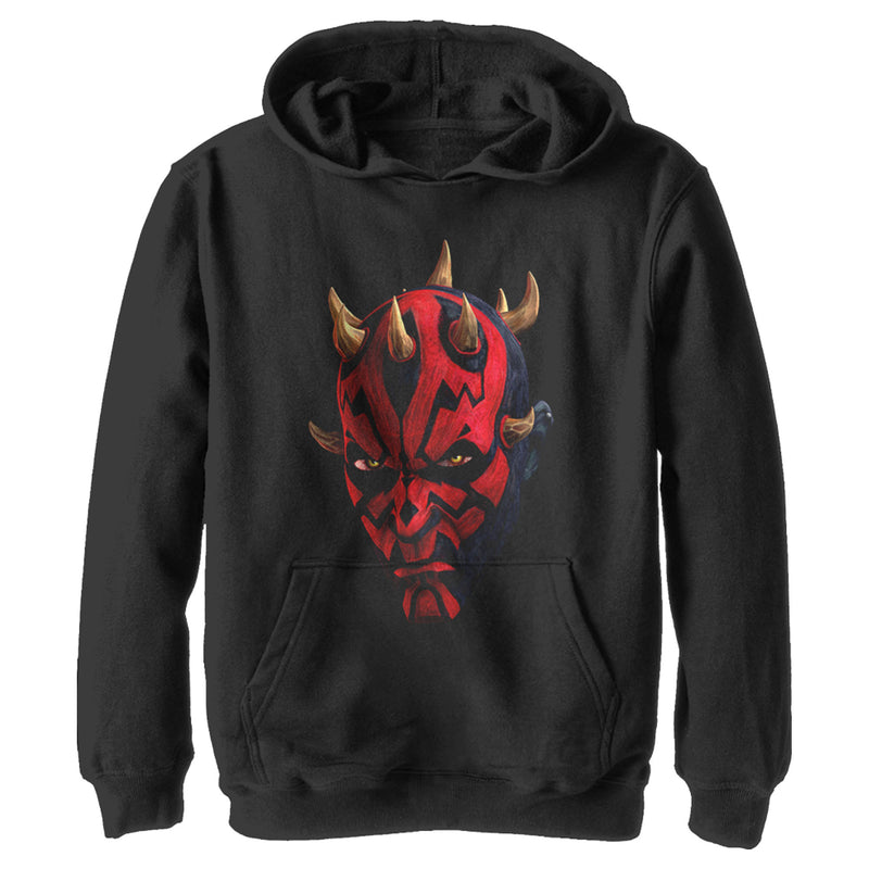Boy's Star Wars: The Clone Wars Darth Maul Big Face Pull Over Hoodie