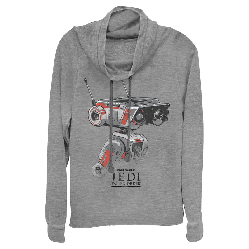 Junior's Star Wars Jedi: Fallen Order BD-1 Grunge Cowl Neck Sweatshirt