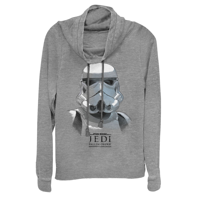 Junior's Star Wars Jedi: Fallen Order Stormtrooper Portrait Cowl Neck Sweatshirt