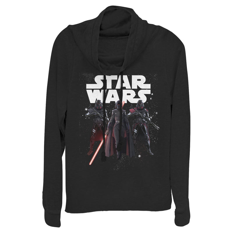 Junior's Star Wars Jedi: Fallen Order Starry Inquisitor Cowl Neck Sweatshirt