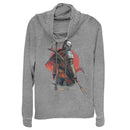 Junior's Star Wars: The Mandalorian Dusty Sunset Cowl Neck Sweatshirt