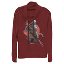 Junior's Star Wars: The Mandalorian Dusty Sunset Cowl Neck Sweatshirt