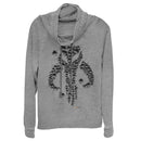 Junior's Star Wars: The Mandalorian Mythosaur Bullet Hole Cowl Neck Sweatshirt