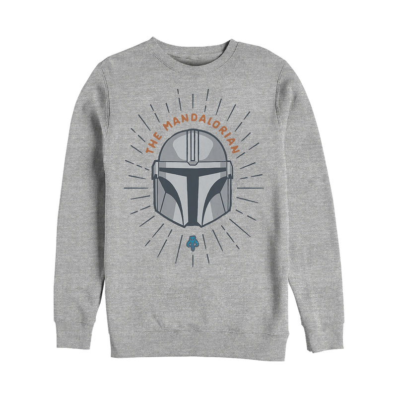 Men's Star Wars: The Mandalorian Helmet Cartoon Sweatshirt