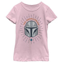 Girl's Star Wars: The Mandalorian Helmet Cartoon T-Shirt