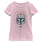 Girl's Star Wars: The Mandalorian Helmet Cartoon T-Shirt