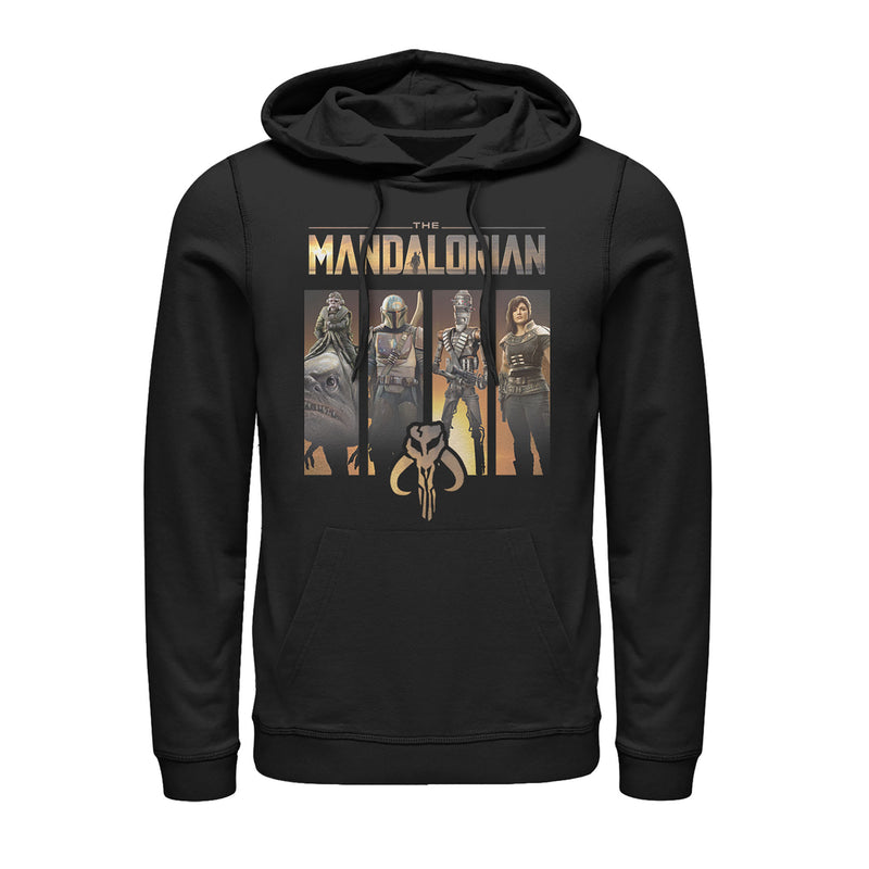 Men's Star Wars: The Mandalorian Character Panel Pull Over Hoodie