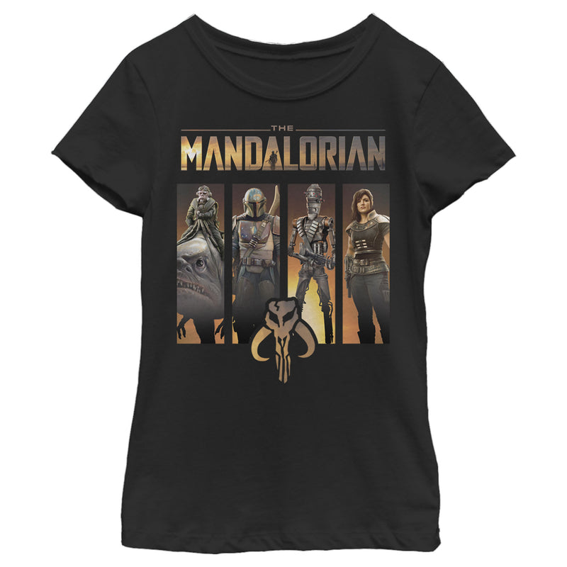 Girl's Star Wars: The Mandalorian Character Panel T-Shirt
