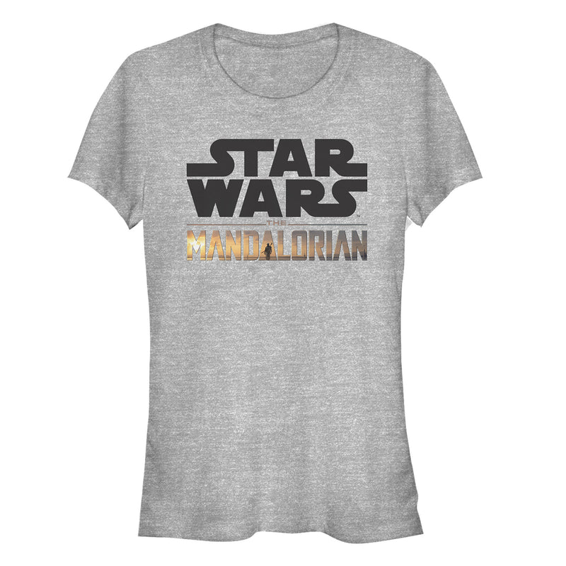 Junior's Star Wars: The Mandalorian Double Logo T-Shirt